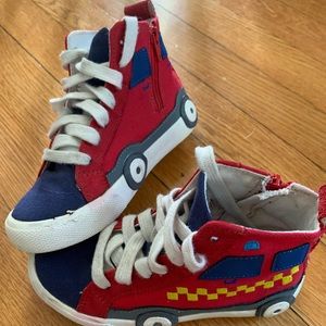Mini Boden fire truck hi tops